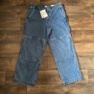 Nike SB Men's Loose Double-Knee Denim Skate Pants Blue Size Medium HJ4266-491